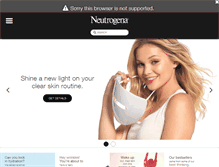 Tablet Screenshot of neutrogena.co.nz