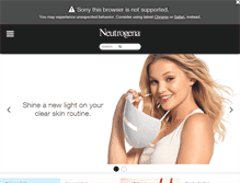 Tablet Screenshot of neutrogena.com.au